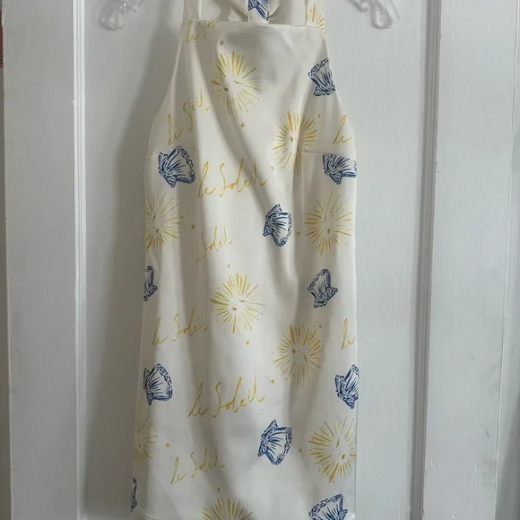 Anthropologie- Nephthys Illustratrated! Sleeveless Square-Neck Shift Mini Dress - Picture 3 of 7